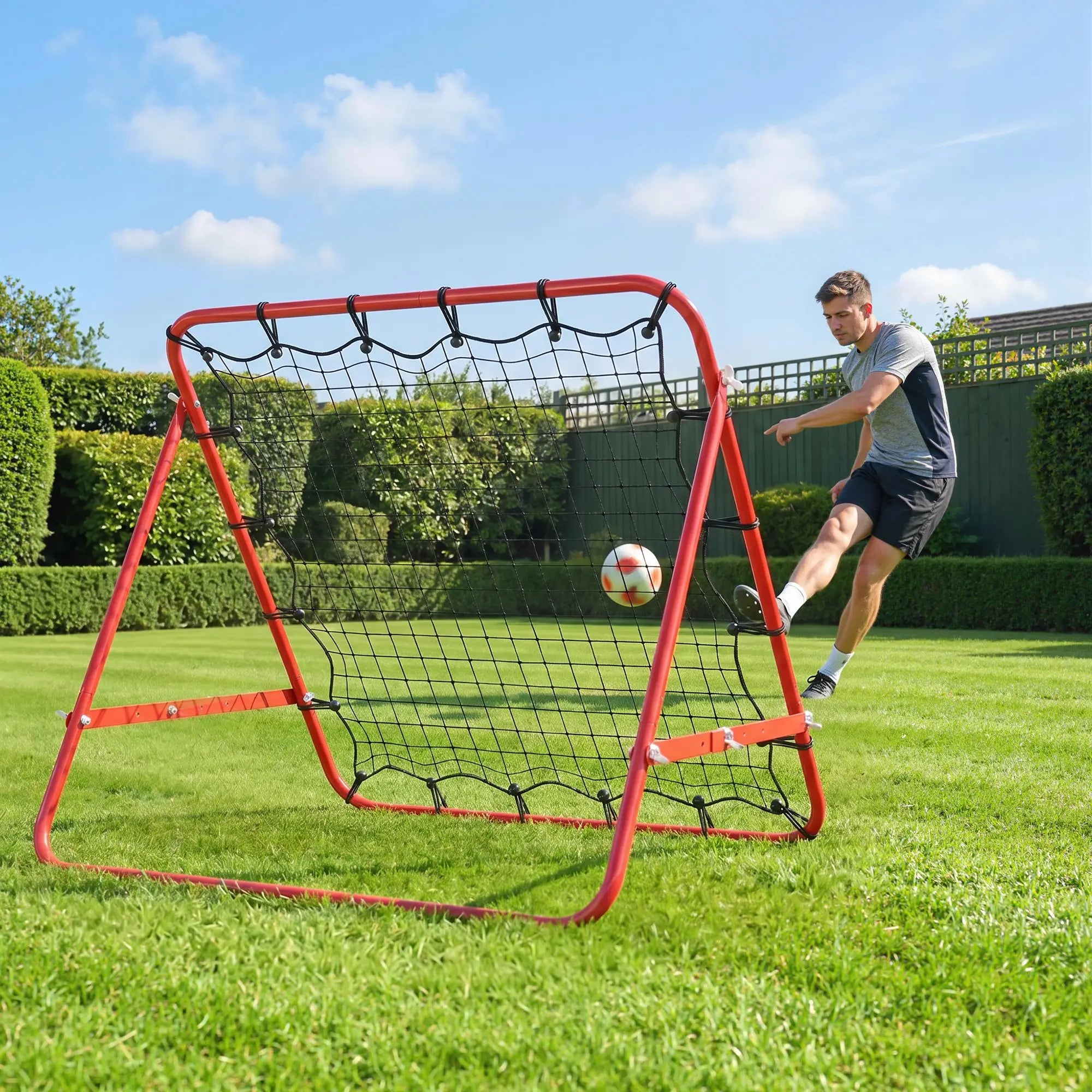 Volleyball Rebounder Net, Football Training Aid, Kickback Target, Red Football at Gallery Canada