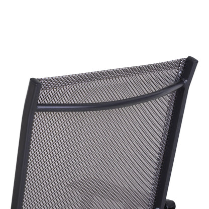 4-Piece Folding Chair Set, Outdoor Furniture with Armrests, Grey Patio Chairs at Gallery Canada
