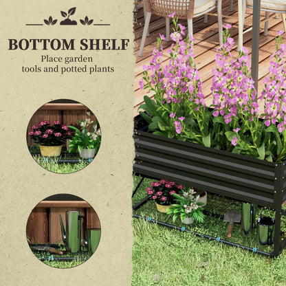 Galvanized Raised Garden Bed, Metal Planter Box, Black Elevated Garden Beds at Gallery Canada