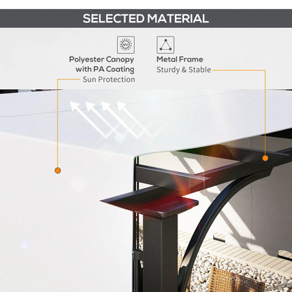 10' x 10' Outdoor Pergola, Steel Frame, White Pergolas at Gallery Canada