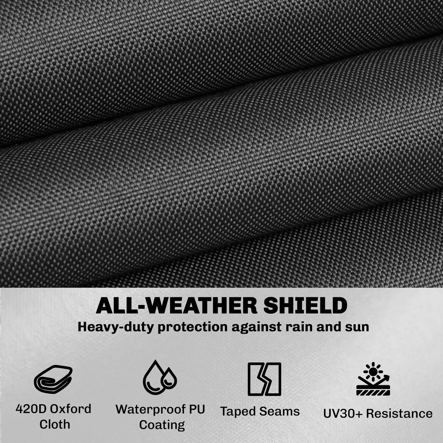 Waterproof V-Shaped Patio Furniture Cover, 105" x 105", Black Patio Furniture Covers at Gallery Canada