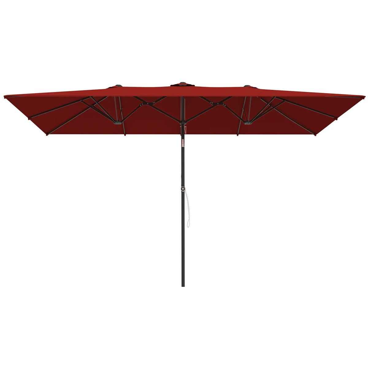 Double-Sided Patio Umbrella With Tilt, Wine Red Sun Umbrellas Wine Red at Gallery Canada