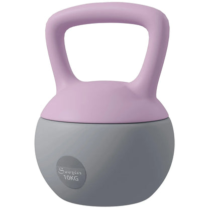 22 Lb Soft Sand Filled Kettlebell With Grip Handle, Purple Strength Training Equipment Purple at Gallery Canada