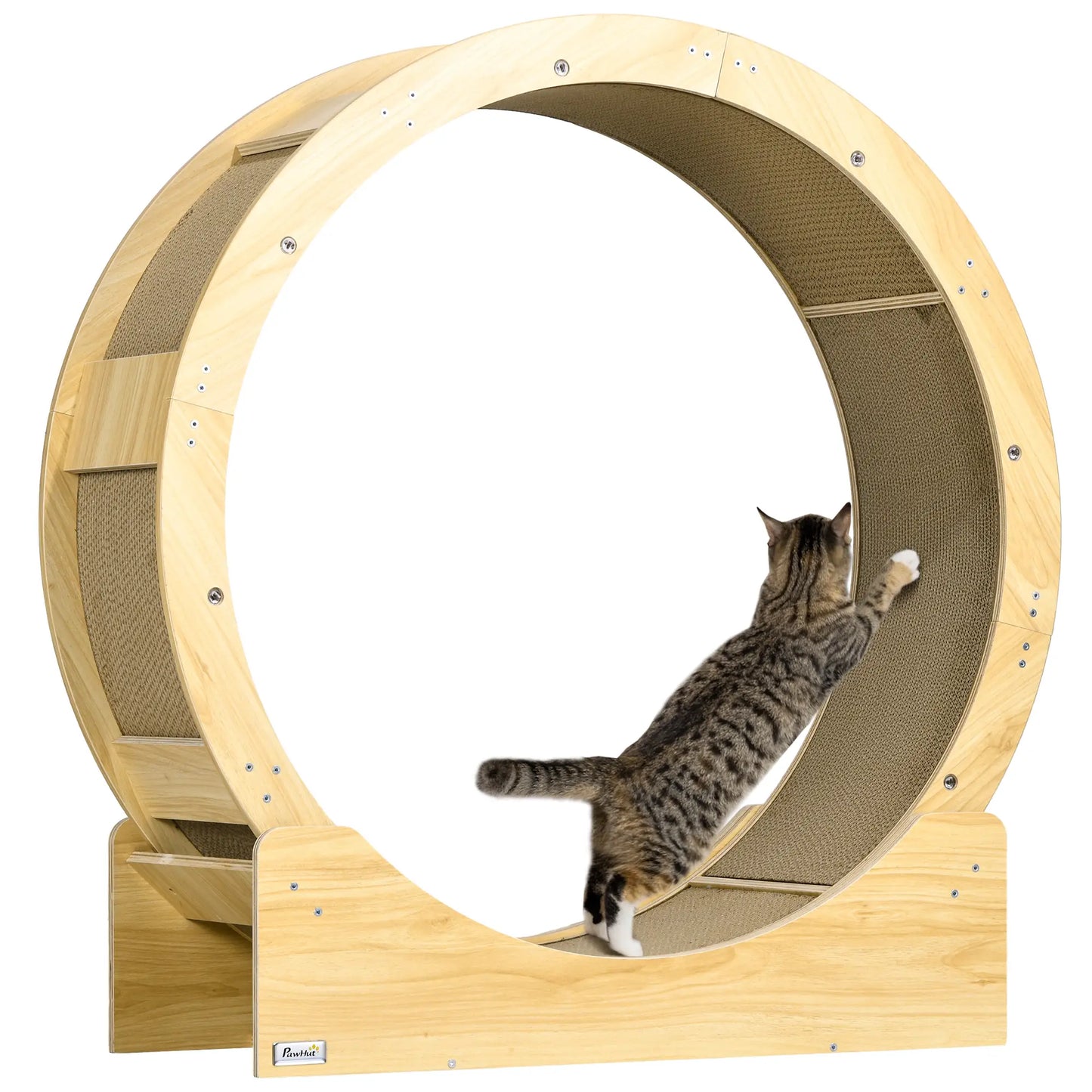 36" Cat Wheel, Indoor, Brake, Scratching Pads, Oak Cat Trees at Gallery Canada