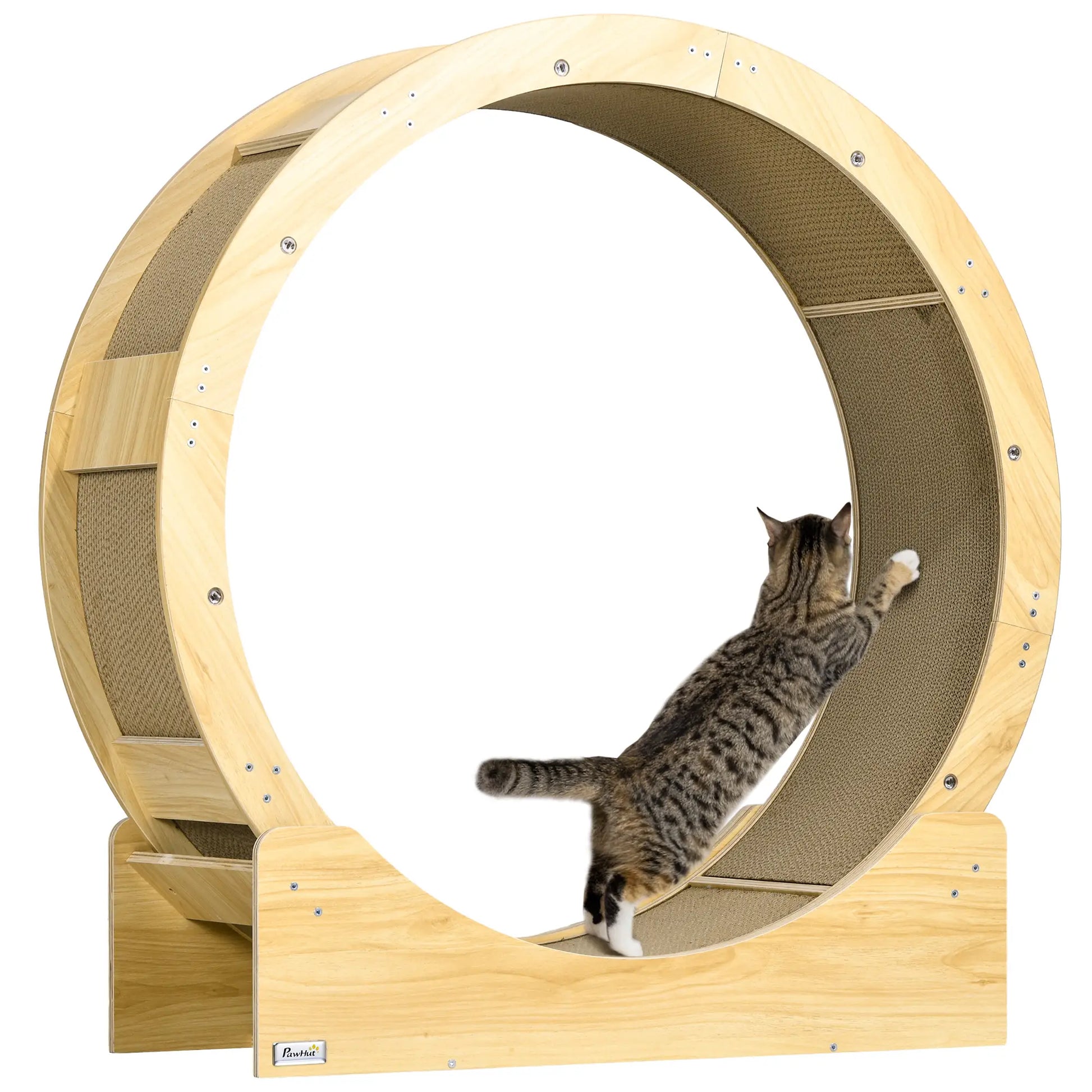 36" Cat Wheel, Indoor, Brake, Scratching Pads, Oak Cat Trees at Gallery Canada
