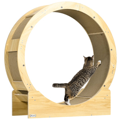 36" Cat Wheel, Indoor, Brake, Scratching Pads, Oak Cat Trees at Gallery Canada