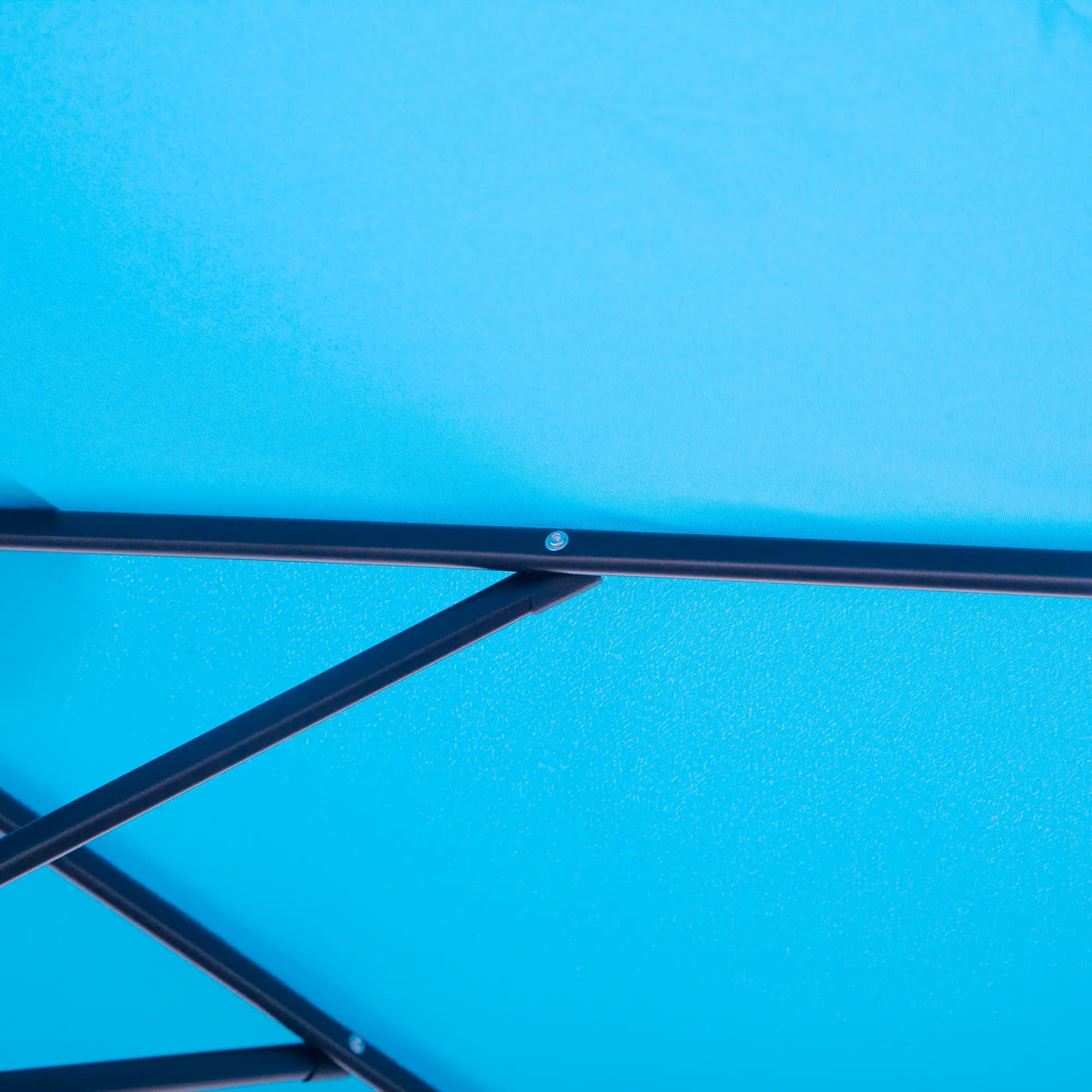 8.5' Round Aluminum Patio Umbrella, Tilt Canopy, 6 Ribs, Blue Sun Umbrellas at Gallery Canada