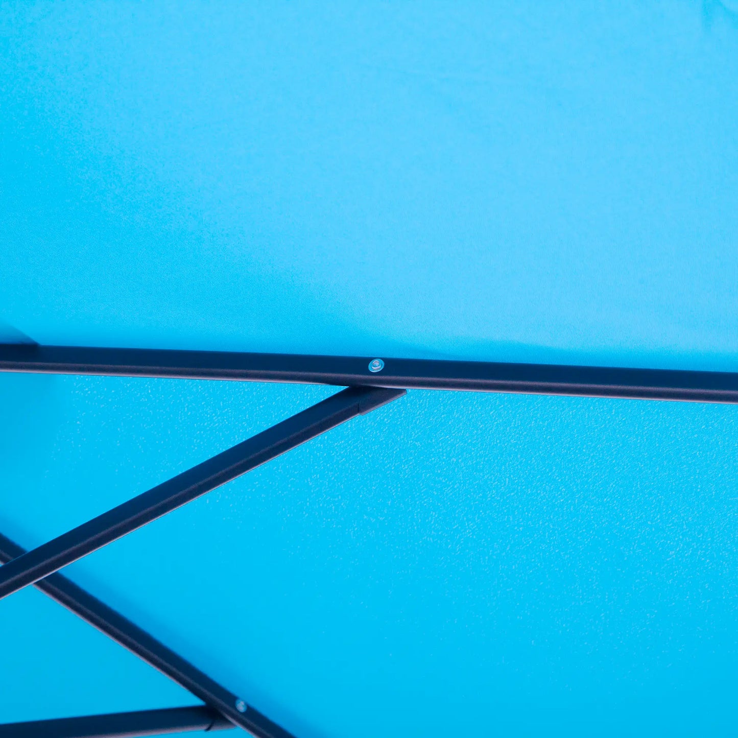 8.5' Round Aluminum Patio Umbrella, Tilt Canopy, 6 Ribs, Blue Sun Umbrellas at Gallery Canada