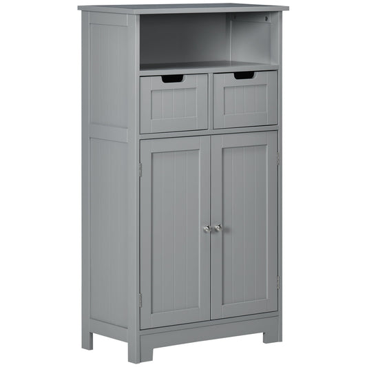 Bathroom Cabinet, Bathroom Storage Cabinet with Adjustable Shelf and Drawers, Small Floor Cabinet for Washroom, Grey at Gallery Canada