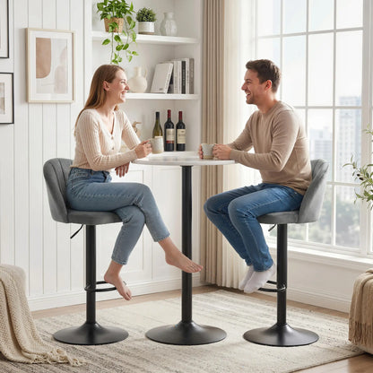 Swivel Counter Height Barstools Set of 2, Grey Bar Stools at Gallery Canada