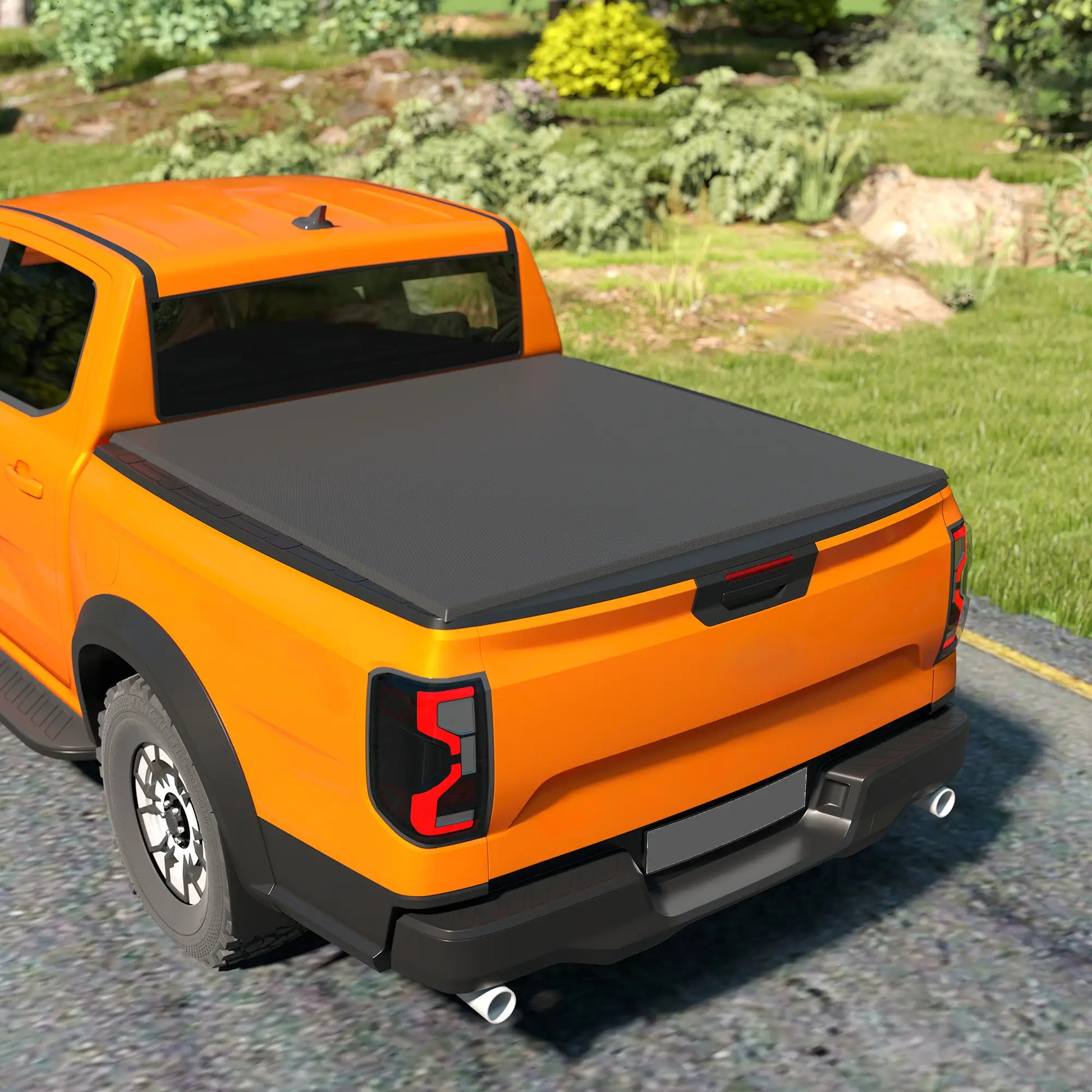 5.8ft Soft Tri-Fold Truck Bed Tonneau Cover, 5.5 ft Bed, Black Automotive at Gallery Canada