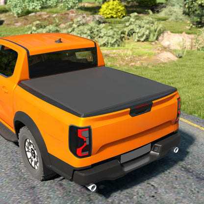 5.8ft Soft Tri-Fold Truck Bed Tonneau Cover, 5.5 ft Bed, Black Automotive at Gallery Canada