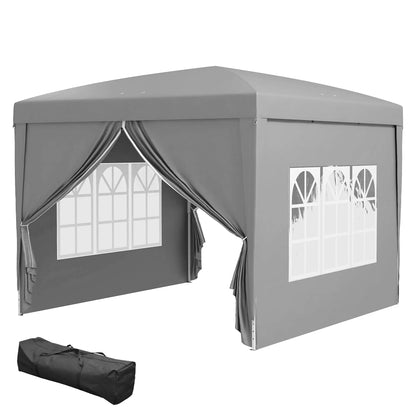 10'x10' Light Grey Outdoor Pop Up Party Tent Wedding Gazebo Canopy, Light Grey Pop Up Canopies Light Grey at Gallery Canada