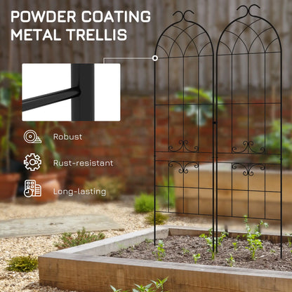 2 Pcs Metal Garden Trellis for Climbing Plants, Outdoor Plant Support Plant Stands at Gallery Canada