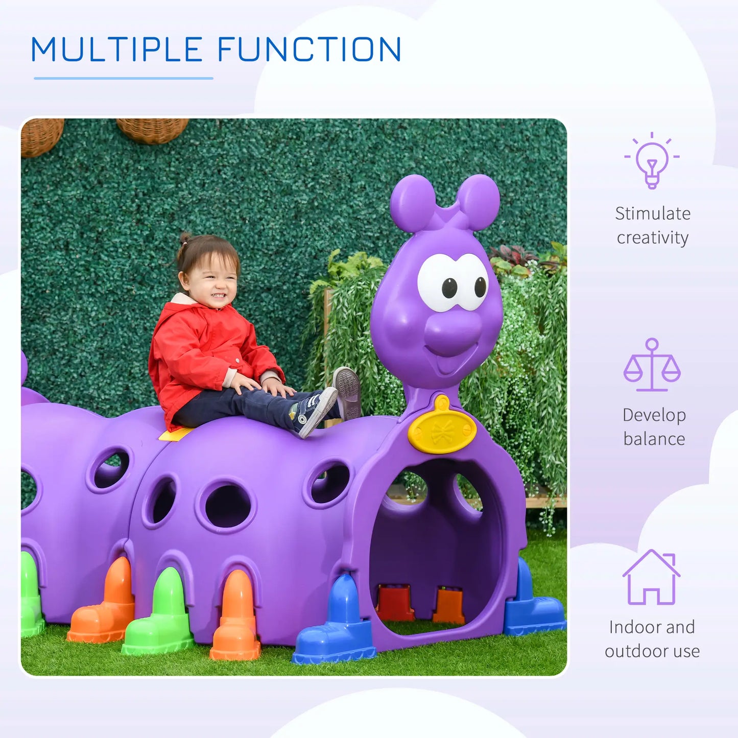 Lion Design Kids Tunnel, 3-6 Years, Purple Children's Play Tunnels at Gallery Canada