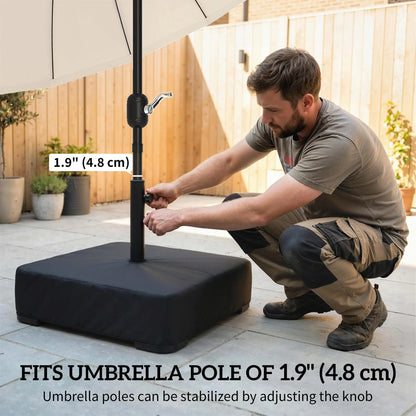Sand Filled Parasol Base, 176 lbs, Heavy Duty Stand, Black Umbrella Bases at Gallery Canada