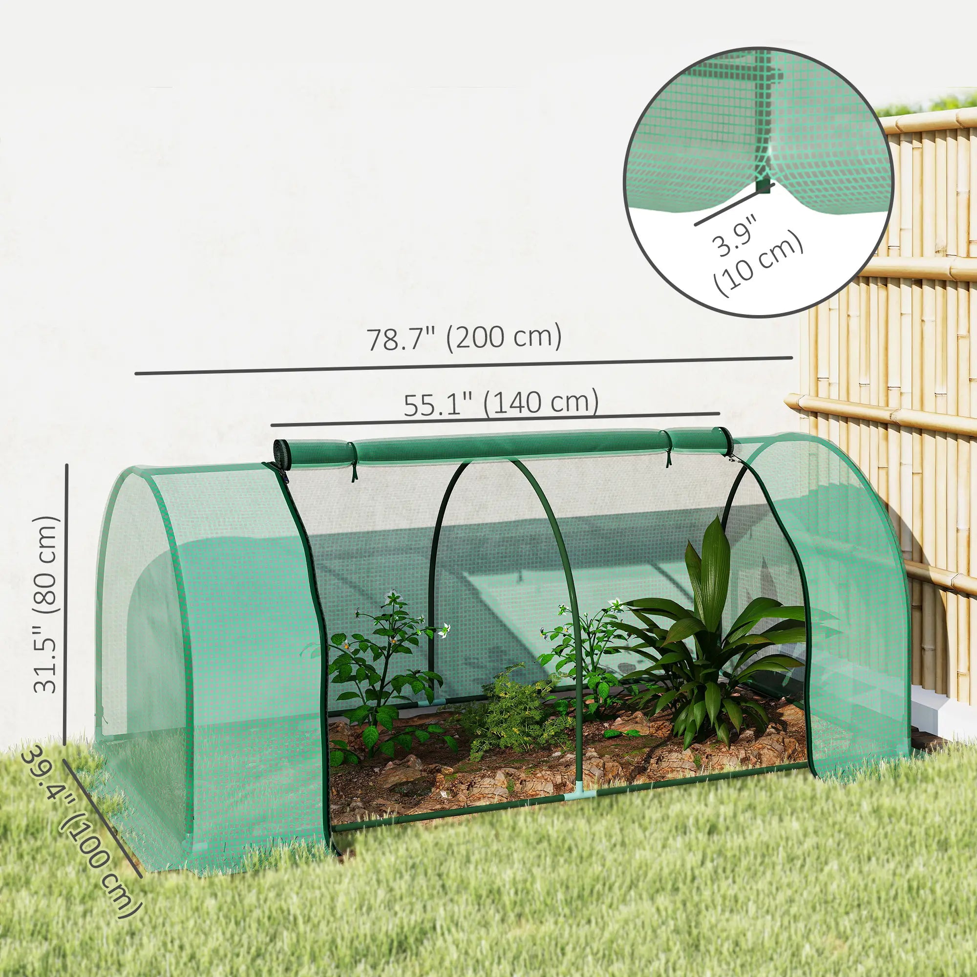 Mini Greenhouse With Zippered Doors, 79