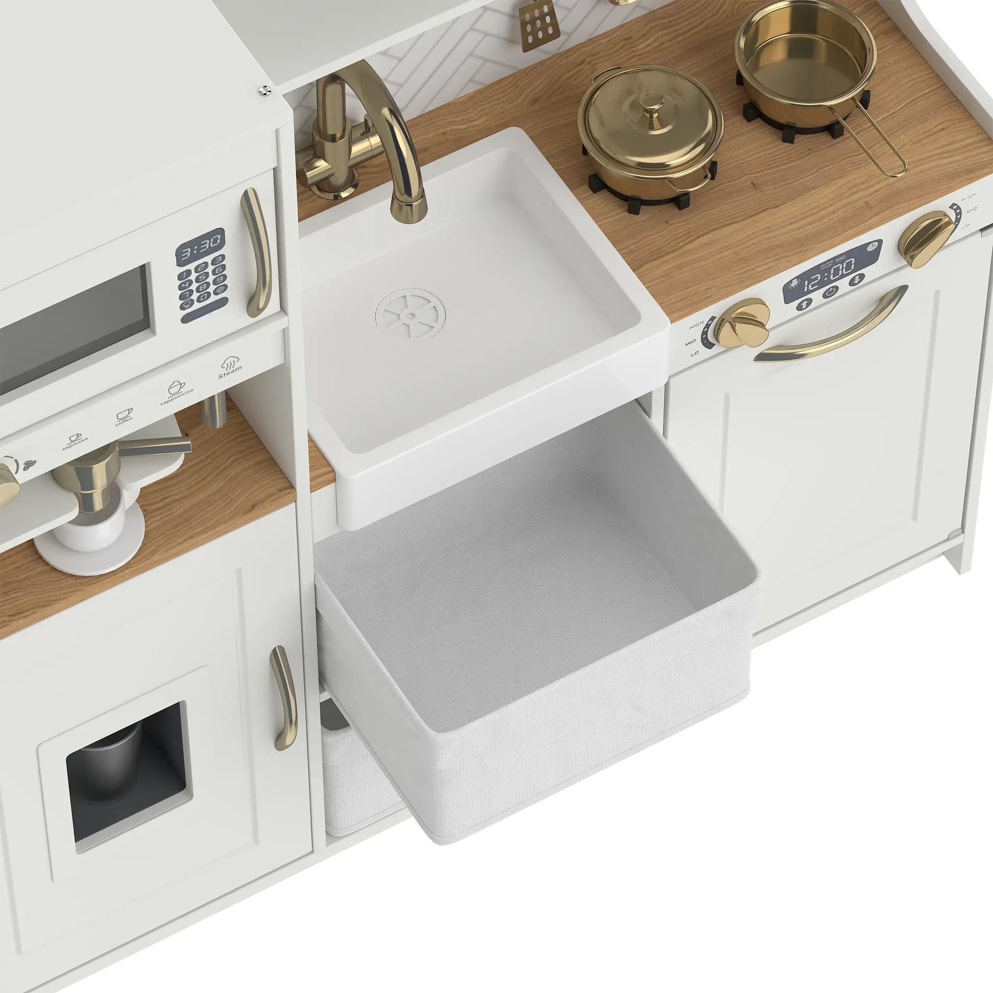 Kids Kitchen Playset With Coffee Machine, 3+, White Play Kitchen at Gallery Canada