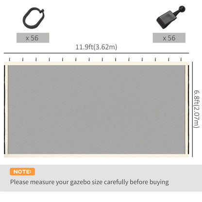 Replacement Mosquito Netting, Gazebo 12' x 12', Cream White, Black Gazebo Sidewalls at Gallery Canada