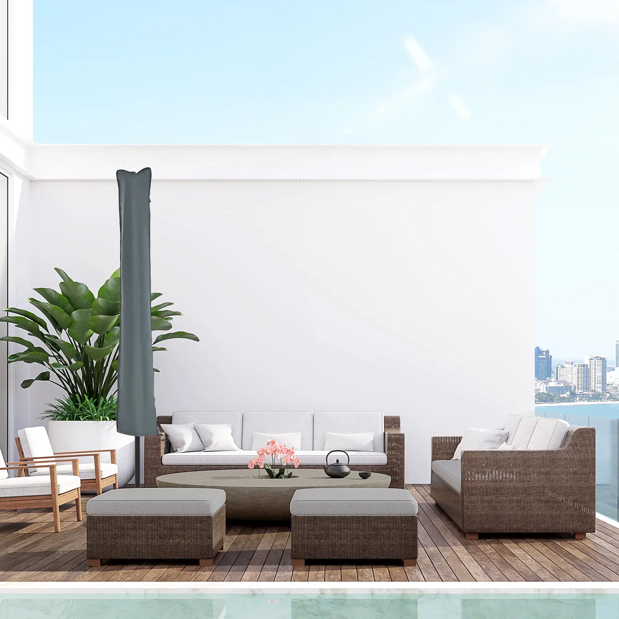 Parasol Cover, Patio Cantilever Cover, Banana Umbrella, Grey Umbrella Covers at Gallery Canada