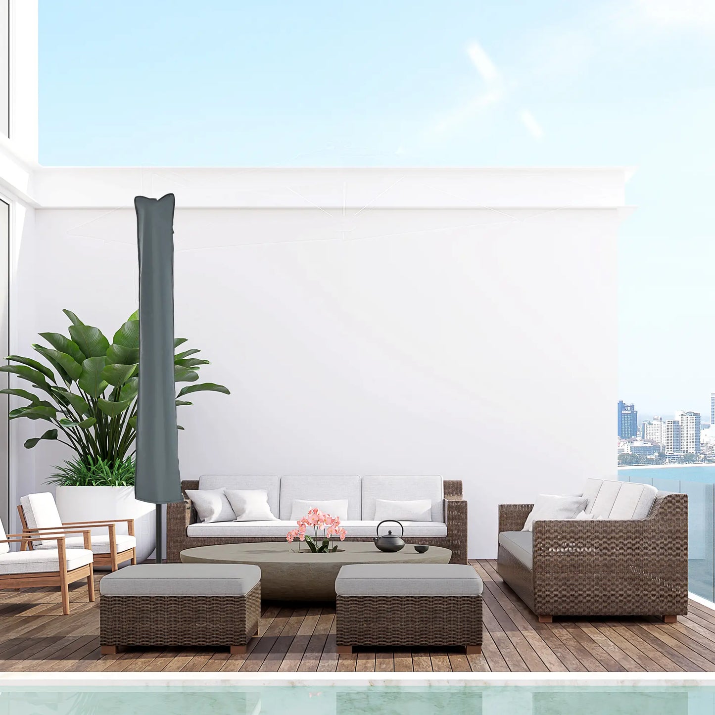 Parasol Cover, Patio Cantilever Cover, Banana Umbrella, Grey Umbrella Covers at Gallery Canada