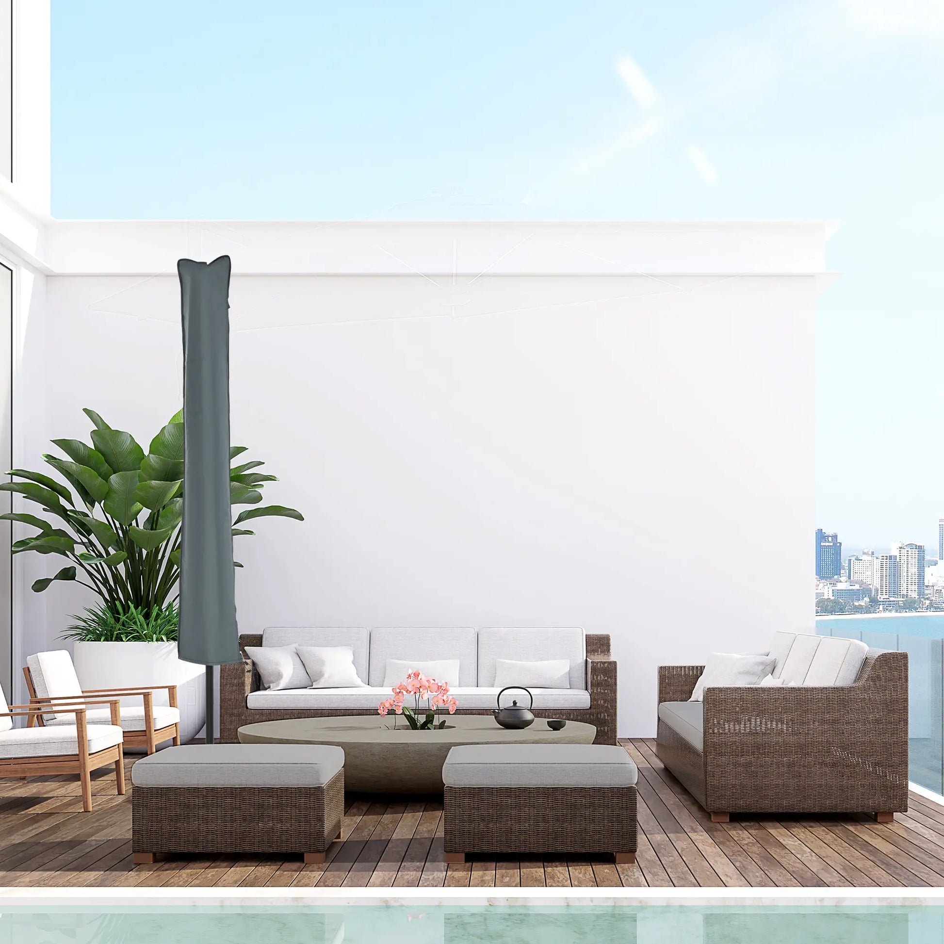 Parasol Cover, Patio Cantilever Cover, Banana Umbrella, Grey Umbrella Covers at Gallery Canada