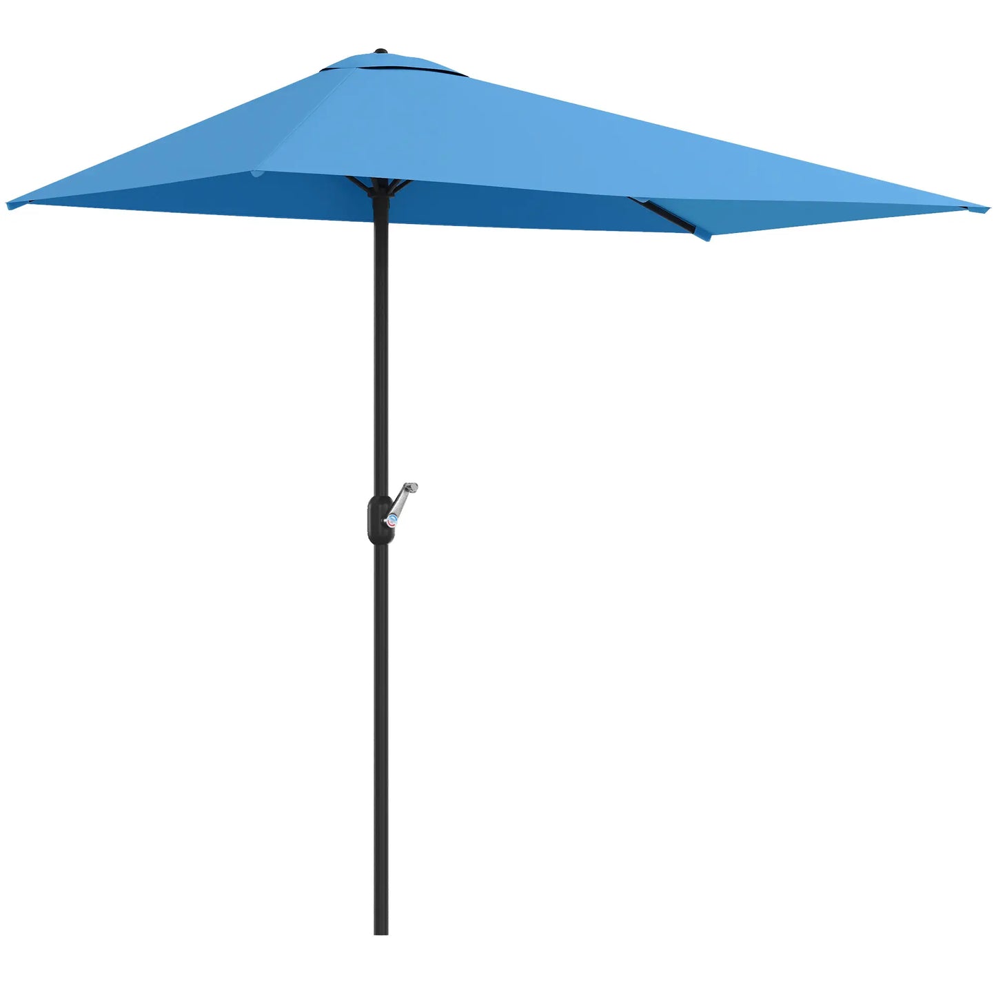 8ft Half Round Umbrella, Patio Garden Sun Shade, 5 Ribs Half Round Umbrellas at Gallery Canada