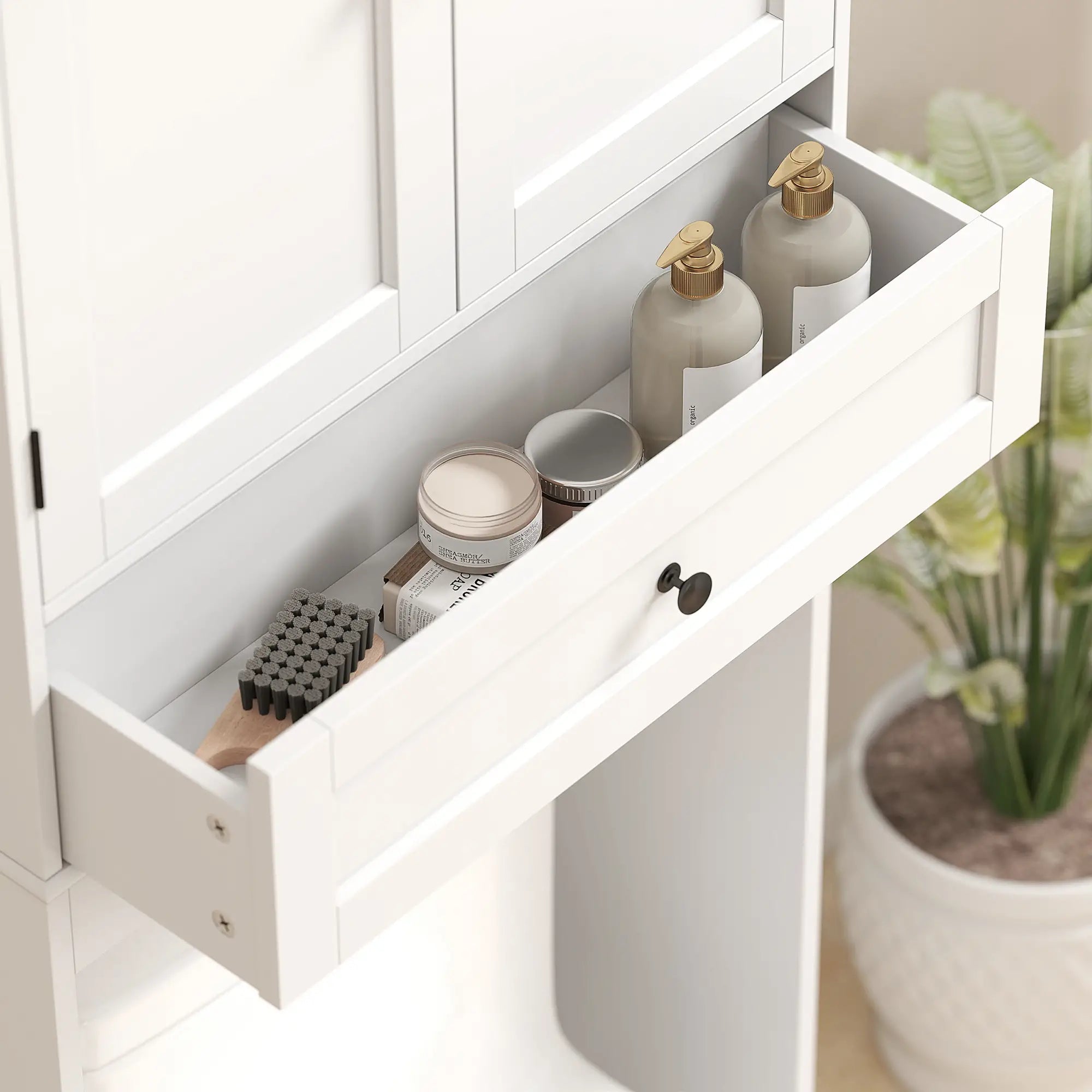 Over The Toilet Storage Cabinet, With Drawer And Adjustable Shelf, White Over The Toilet Storage at Gallery Canada