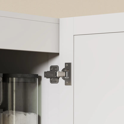 Farmhouse Pantry Cabinet, 71" Tall, Adjustable Shelves, Soft-Close Hinges, White Kitchen Pantry Cabinets at Gallery Canada