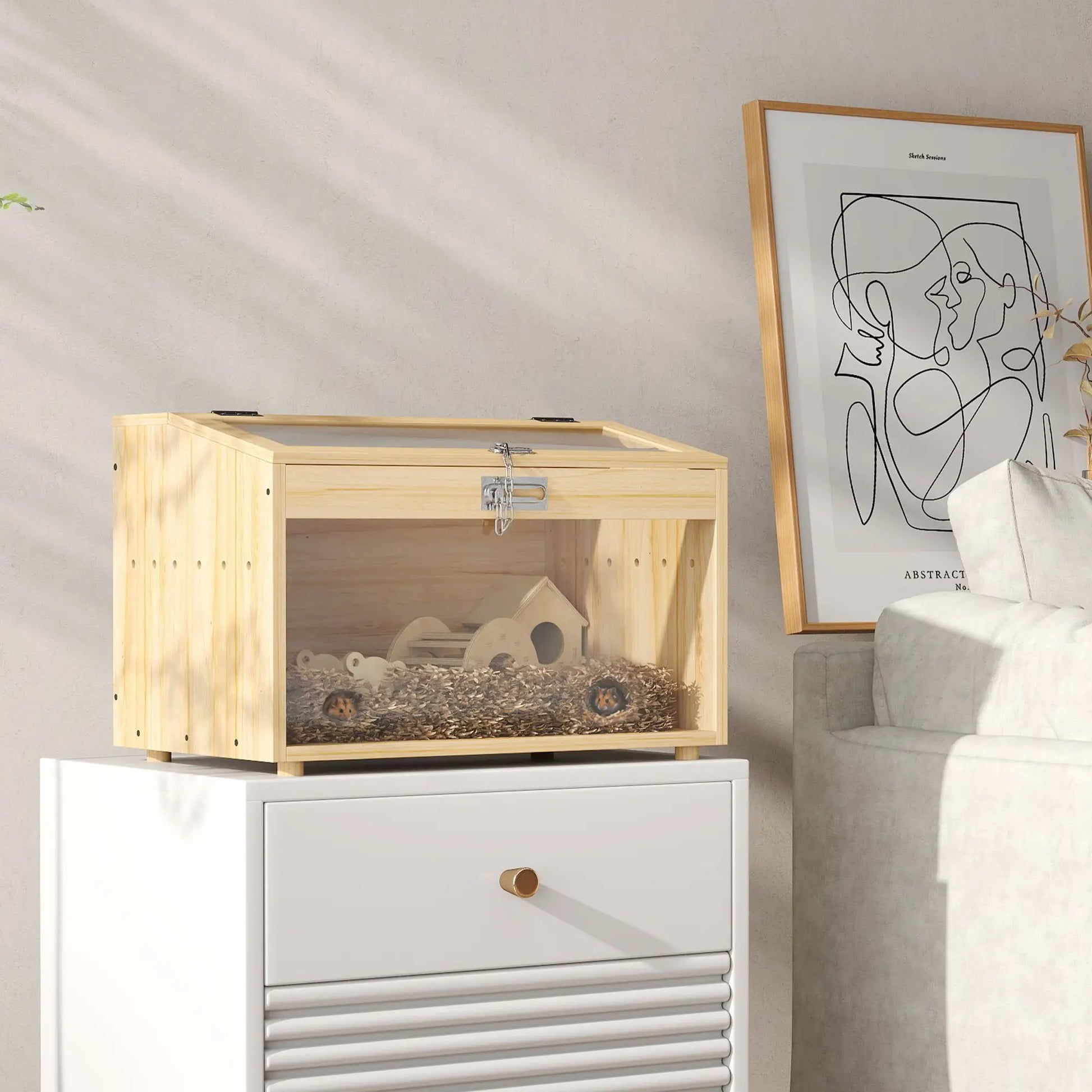 22"L Hamster Cage, Openable Top, Acrylic Windows, Small Animal Cage Hamster Cages at Gallery Canada