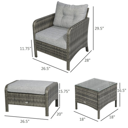 5-Piece Wicker Patio Sofa Set, Thick Padded Cushions, Light Grey Patio Furniture Sets at Gallery Canada