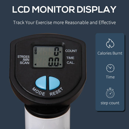 Twist Stepper, Adjustable Resistance, LCD Screen, White & Blue Exercise & Stationary Bikes at Gallery Canada