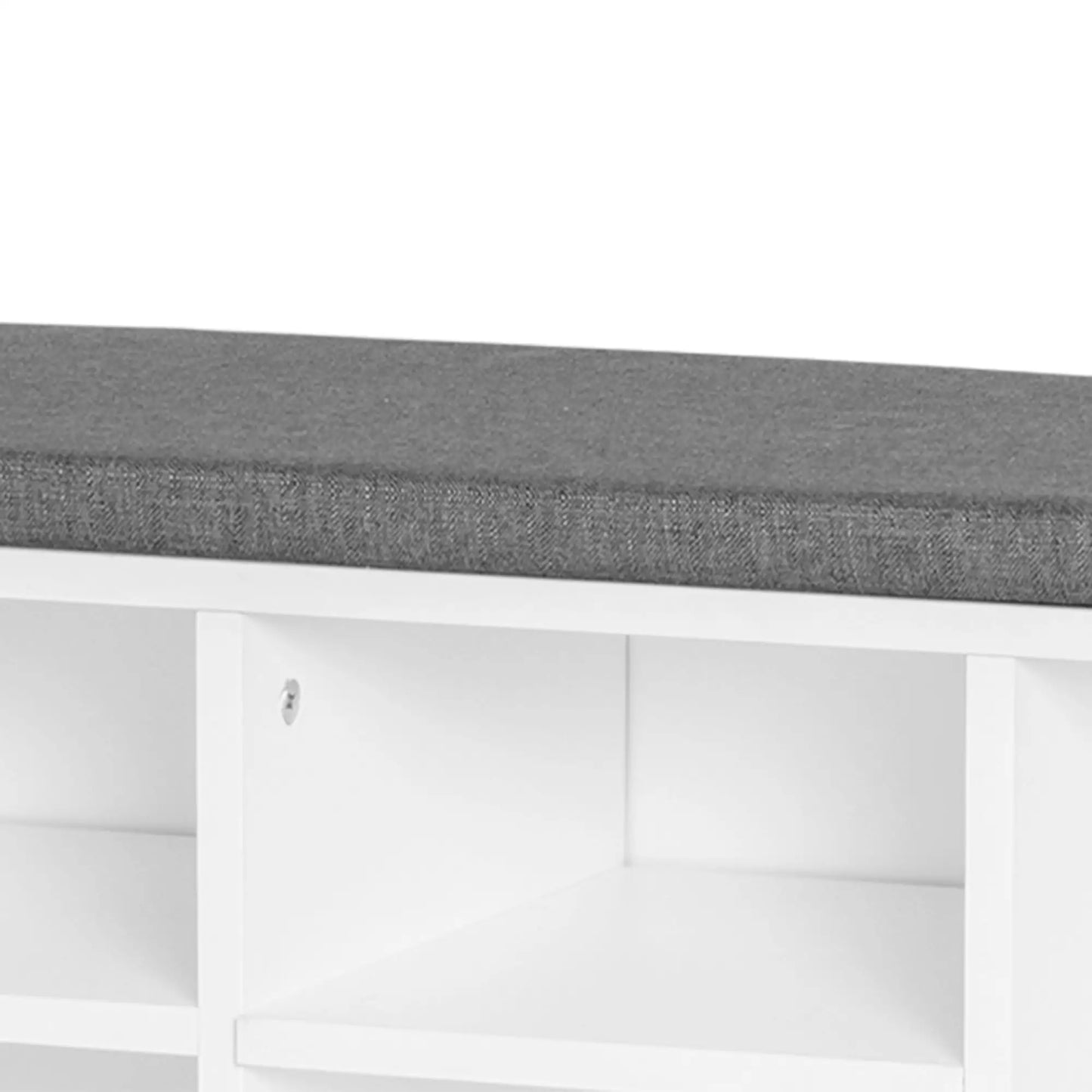 Shoe Bench with Storage, Upholstered Entryway Bench, Adjustable Shelves, White Shoe Storage Cabinets & Racks at Gallery Canada