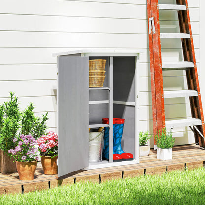 29.9x21.7x45.3 Inch Garden Storage Shed, Asphalt Roof, Shelves, Grey Sheds at Gallery Canada