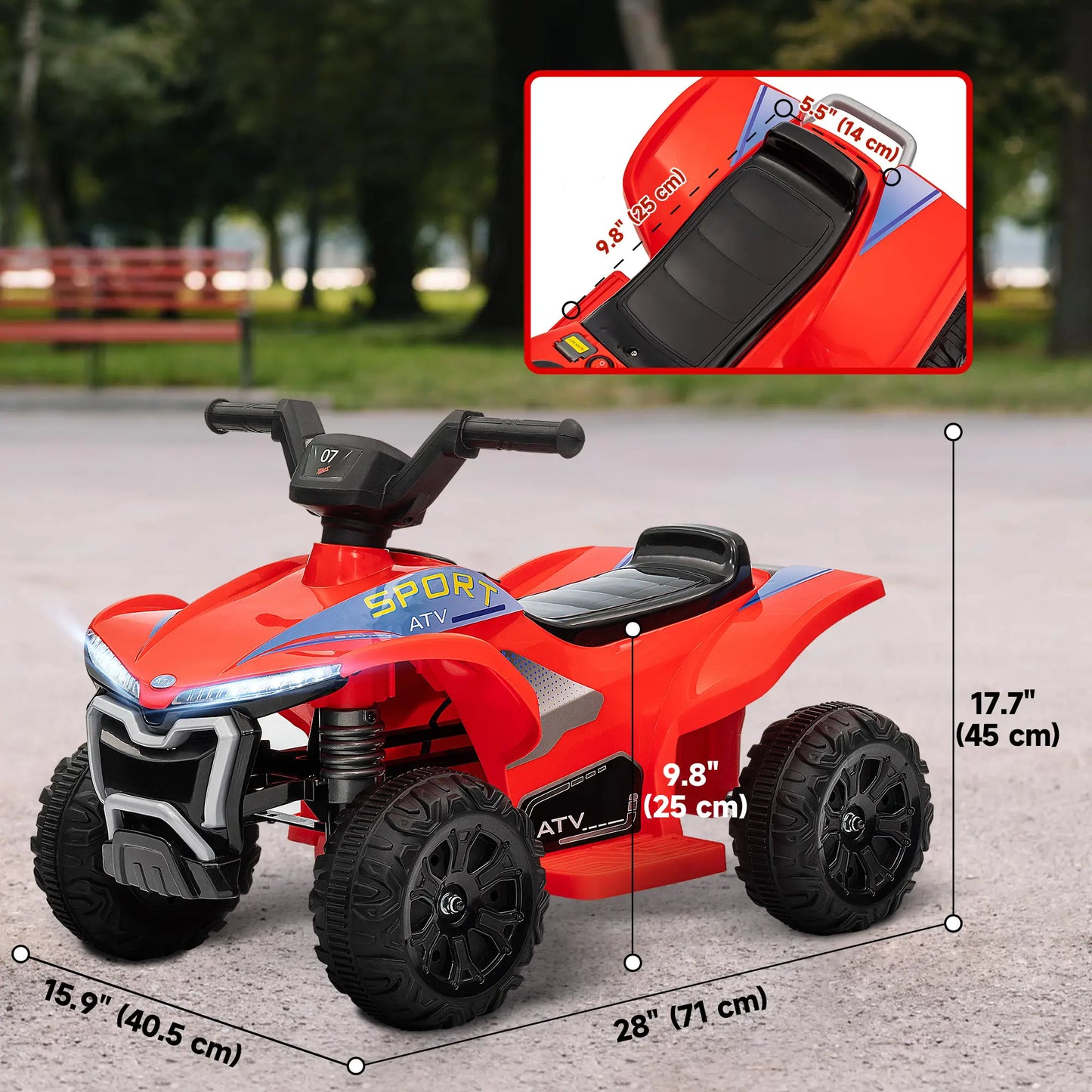 Kids ATV, 6V Battery Powered, for 18-36 Months, Red Electric Ride On Toys at Gallery Canada