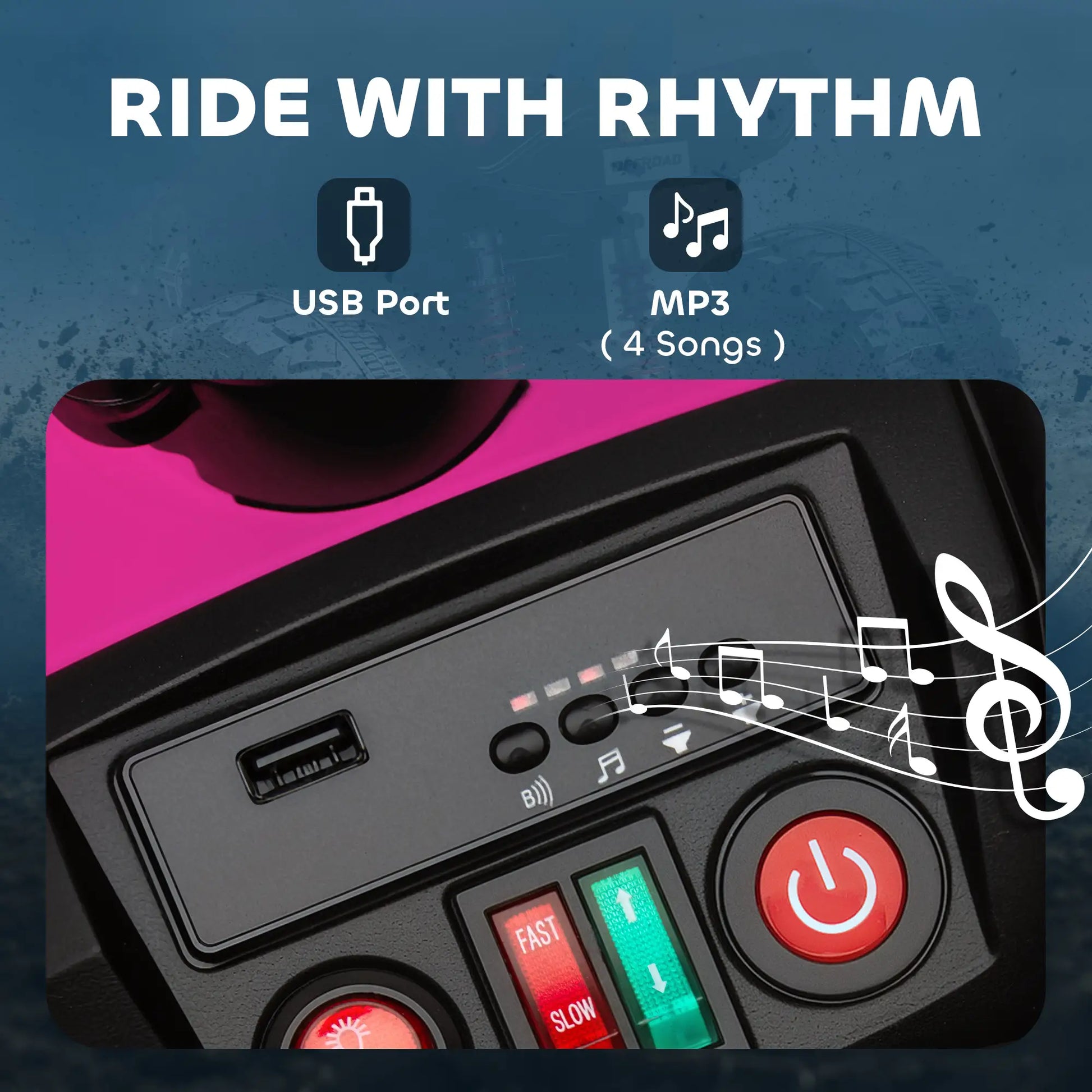 2-Seater All-Terrain 4 Wheeler, 24V Kids ATV, Electric Quad Car, Pink Electric Toy Cars at Gallery Canada