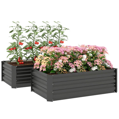 Galvanized Raised Garden Beds, Outdoor Planter Box, Black Galvanized Planter Boxes at Gallery Canada