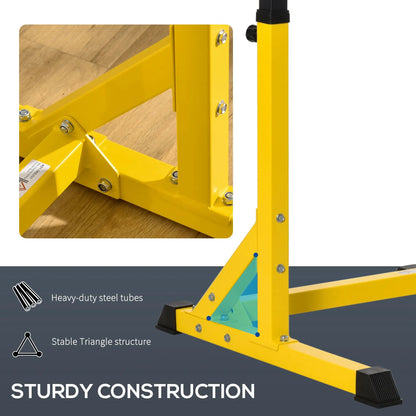 Dip Station, Parallel Bar, 10 Adjustable Height, Home Gym, Yellow Power Towers at Gallery Canada