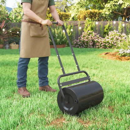 Heavy Duty Lawn Roller, 20" Push Tow Sod Roller, Grass Flattener, Black Lawn Rollers at Gallery Canada