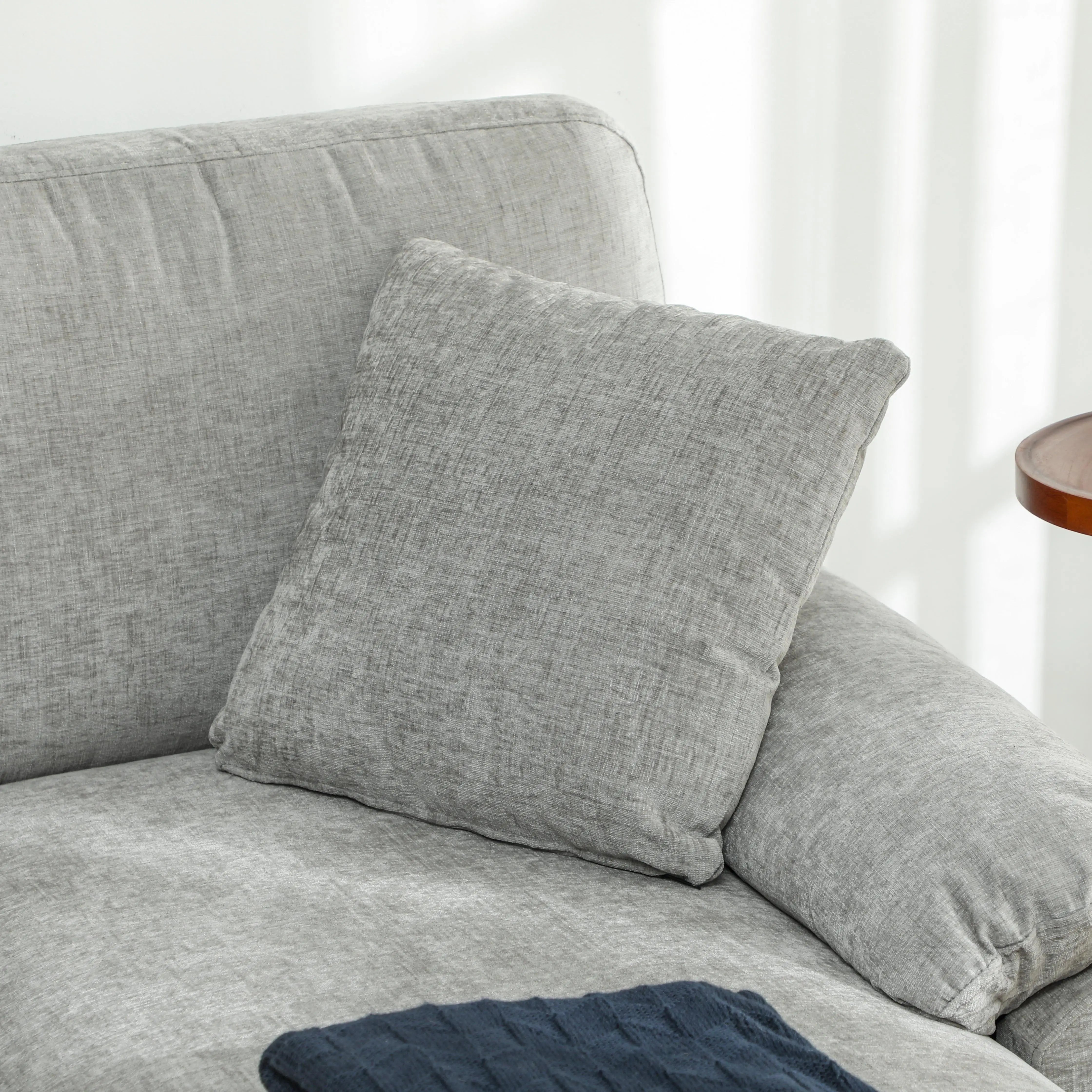 L-Shape Sofa, Modern Sectional Couch with Chaise Lounge, Grey 3-Seater Sofas at Gallery Canada