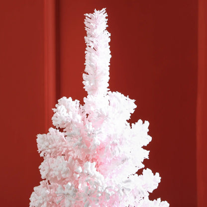 5ft Flocked Pencil Christmas Tree, Realistic Branch Tips, Pink Pencil Christmas Trees at Gallery Canada