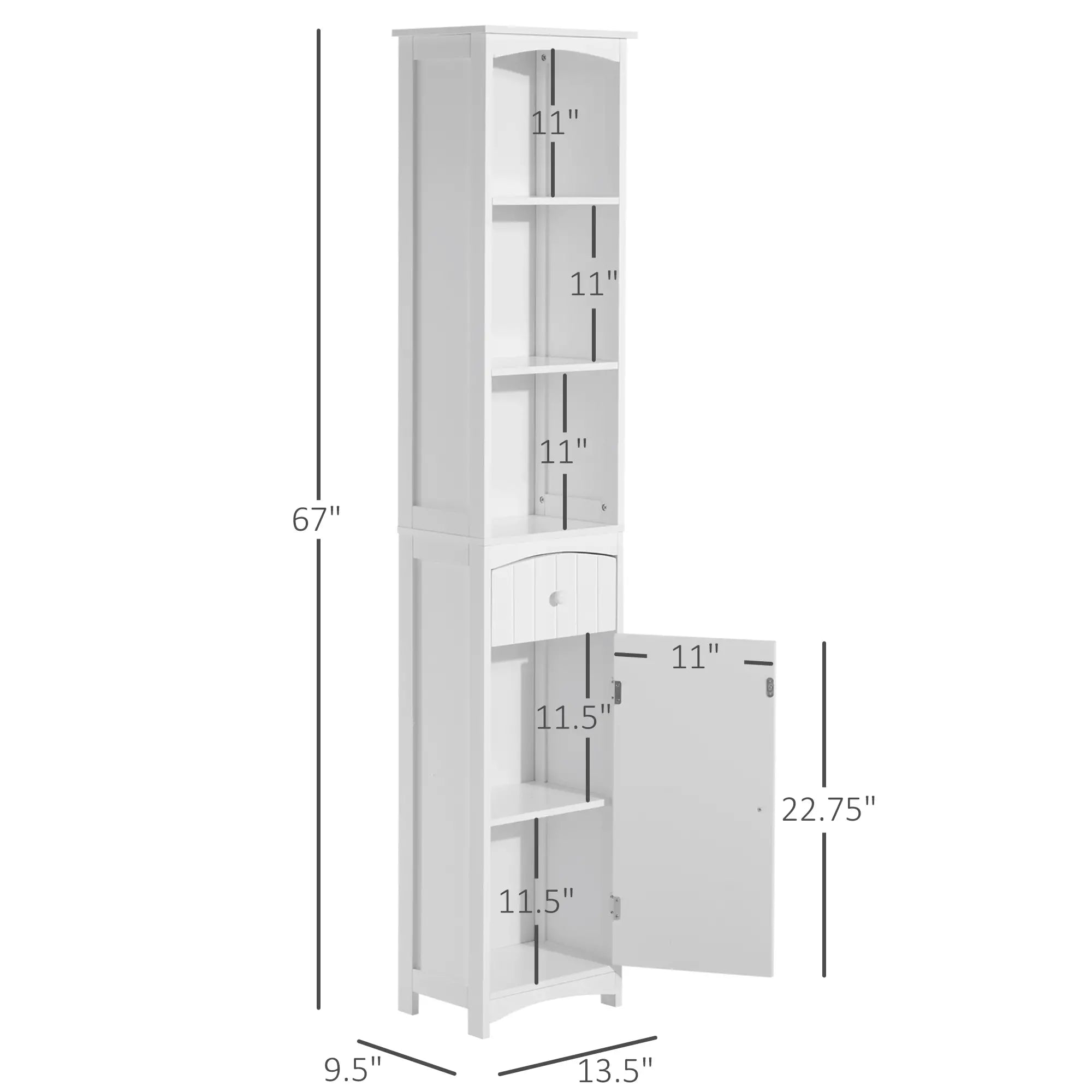 Tall Wooden Bathroom Cabinet, Storage Organizer, Kitchen Bedroom Bathroom Cabinets at Gallery Canada