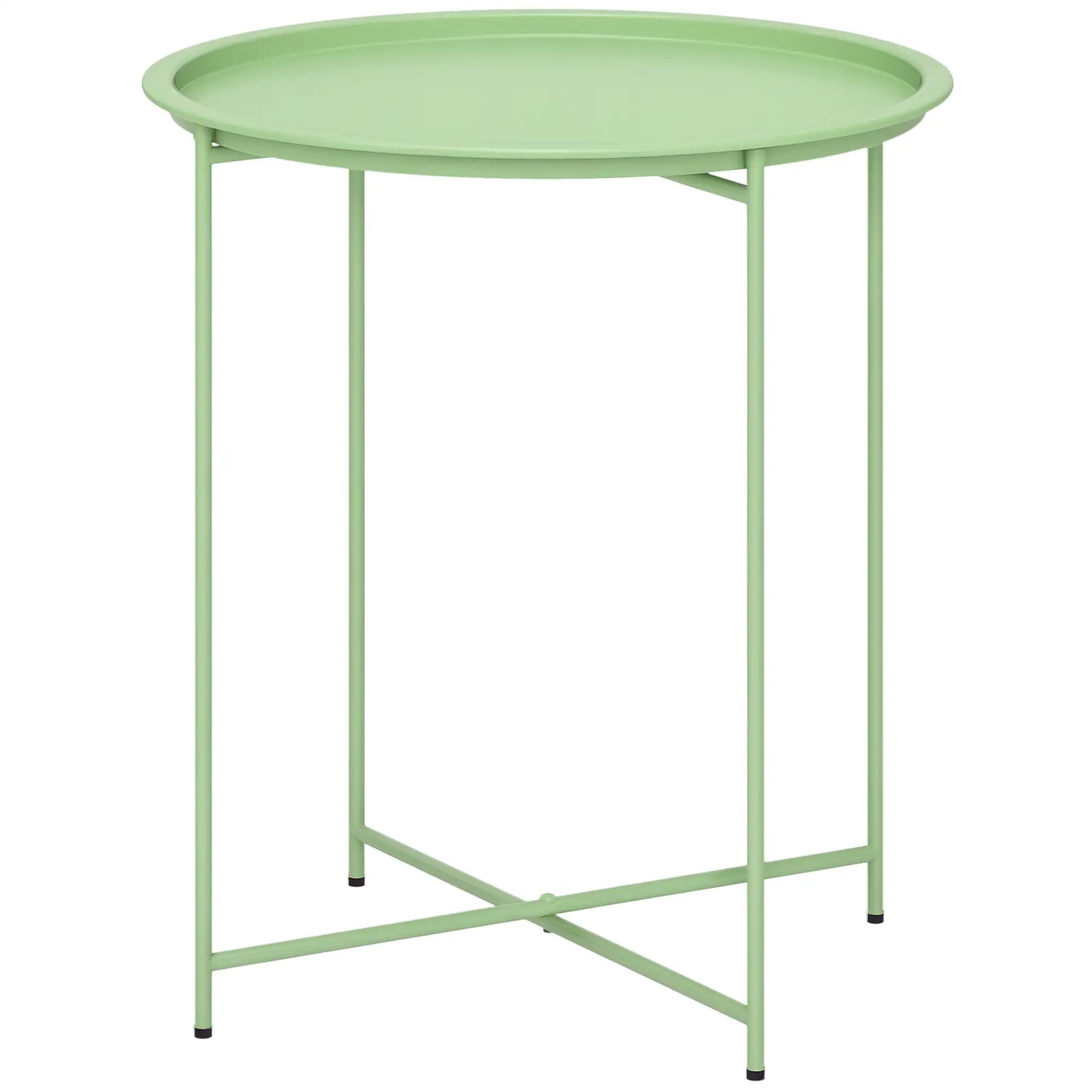 18" Outdoor Side Table, Removable Tray, Folding Legs, Green Patio Side Tables at Gallery Canada