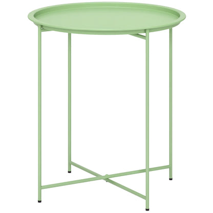 18" Outdoor Side Table, Removable Tray, Folding Legs, Green Patio Side Tables at Gallery Canada