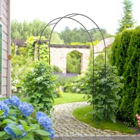 7.9FT Metal Garden Arch Trellis, Outdoor Arbor for Climbing Plants