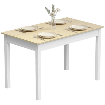 Kitchen Dining Table For 4-6 People, 46.9" W x 27.6" D x 29.5" H, Oak Dining Tables at Gallery Canada