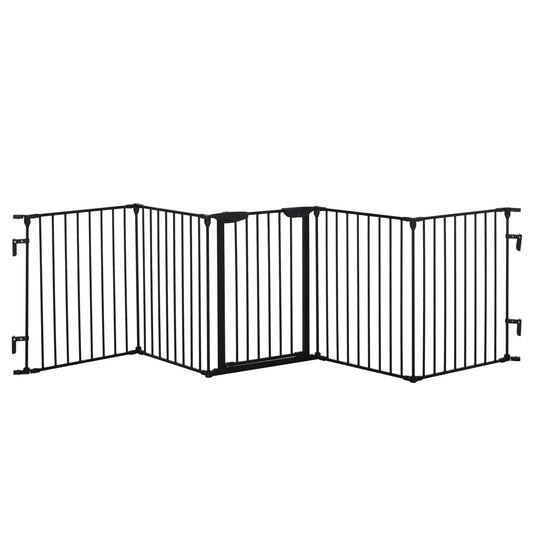 Foldable Dog Playpen, Indoor for Small Medium Dogs, Black Houses, Kennels & Pens Black at Gallery Canada