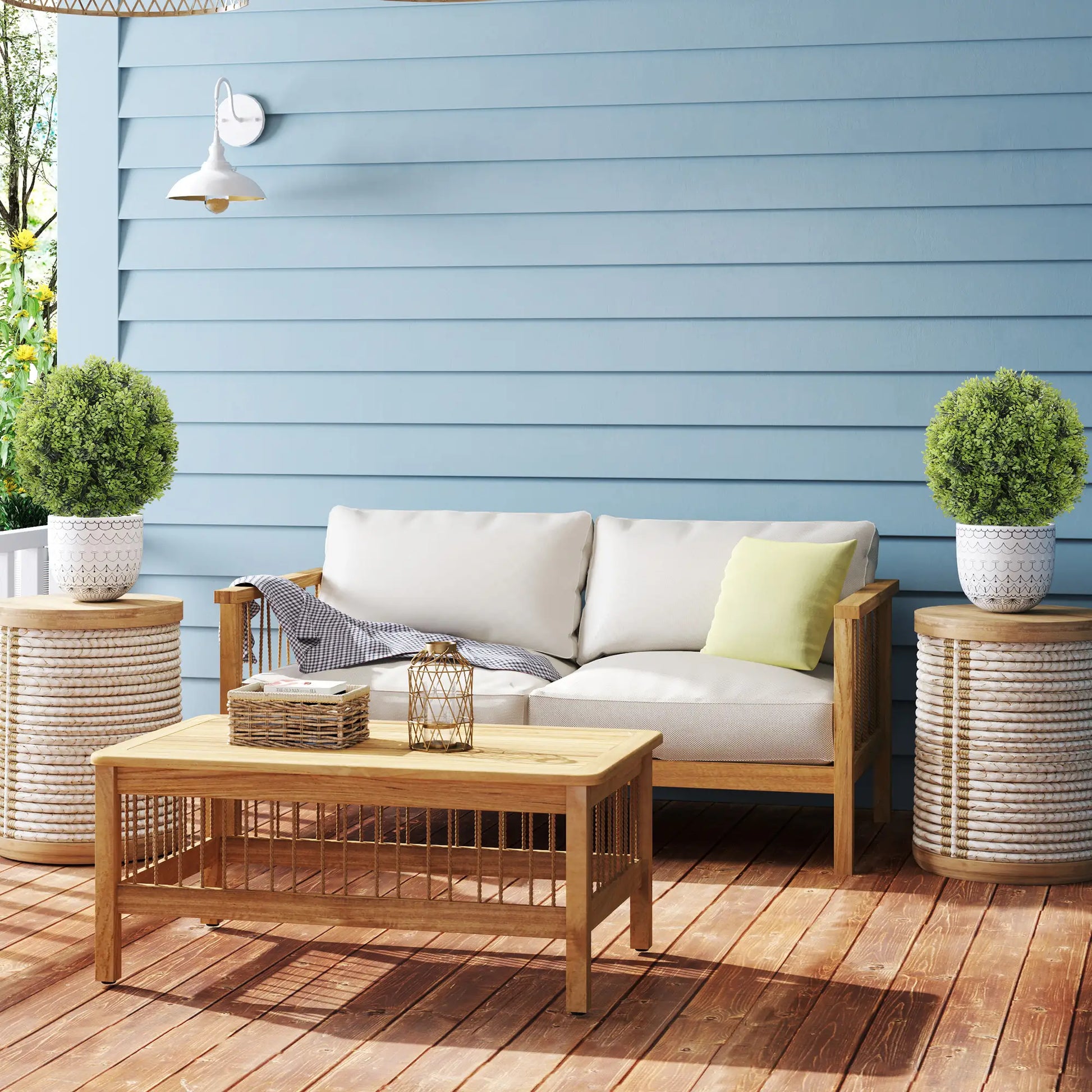 Artificial Boxwood Topiary Trees, Set of 2, UV Resistant, Indoor Outdoor, Green Artificial Trees at Gallery Canada