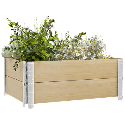 Raised Garden Bed, Foldable Wooden Planter, Outdoor Vegetables, Flowers, Herbs Wooden Planter Boxes at Gallery Canada