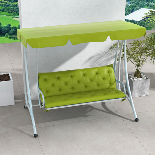 3-Seater Outdoor Bench Swing Chair Replacement Cushions for Patio Garden, Light Green - Gallery Canada